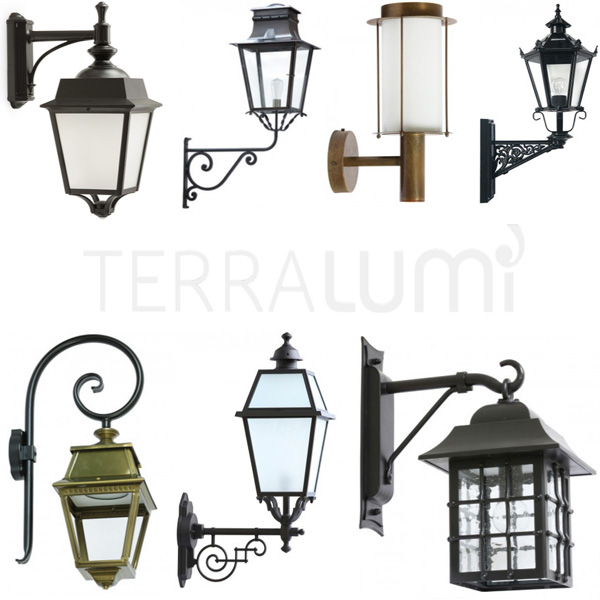 Wandbeleuchtung für außen mit Laternen