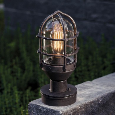 Wrought Iron Factory Style Garden Light, Wrought Iron Light Fixtures Outdoor