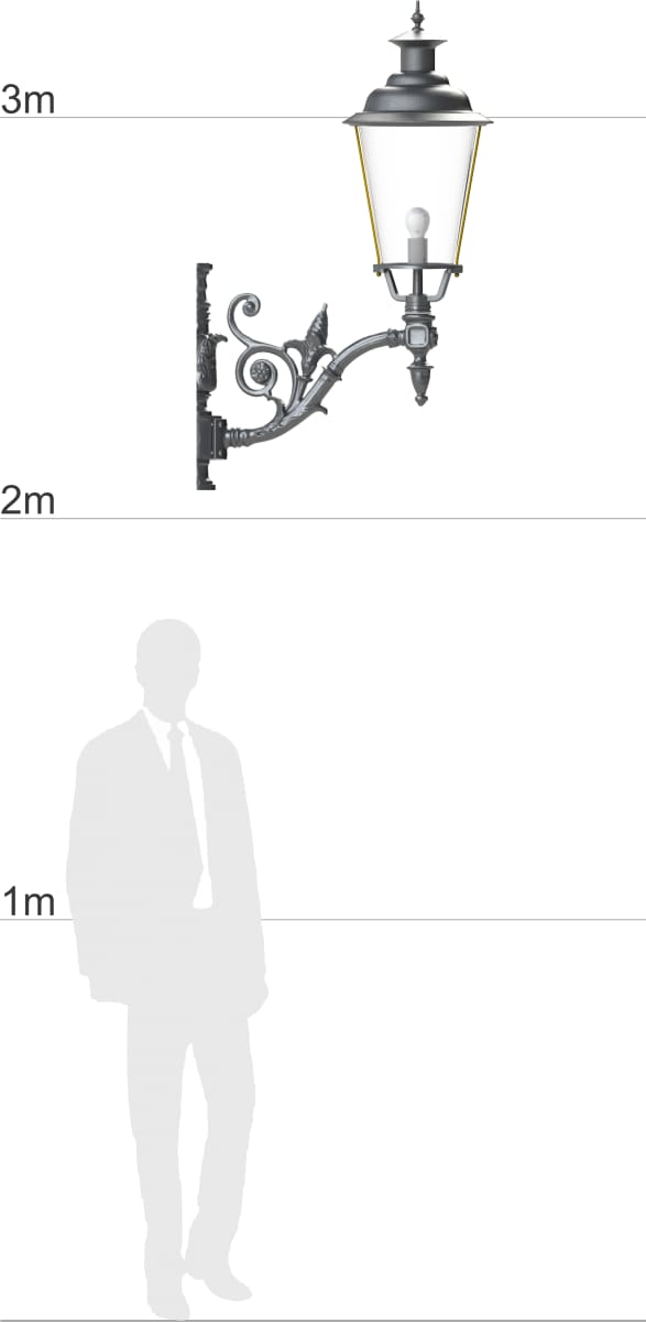 Wandleuchte mit Kupfer-Laterne Krakau 42 CU - Terra Lumi