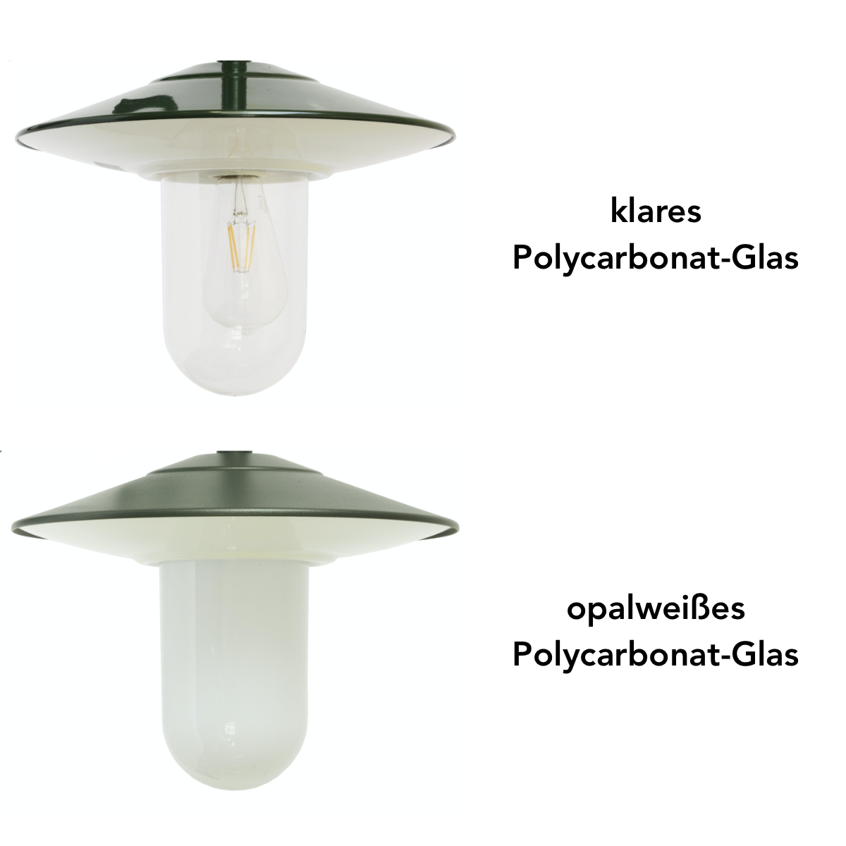 - Lumi Zylinder-Glas mit Außen-Wandlampe Terra