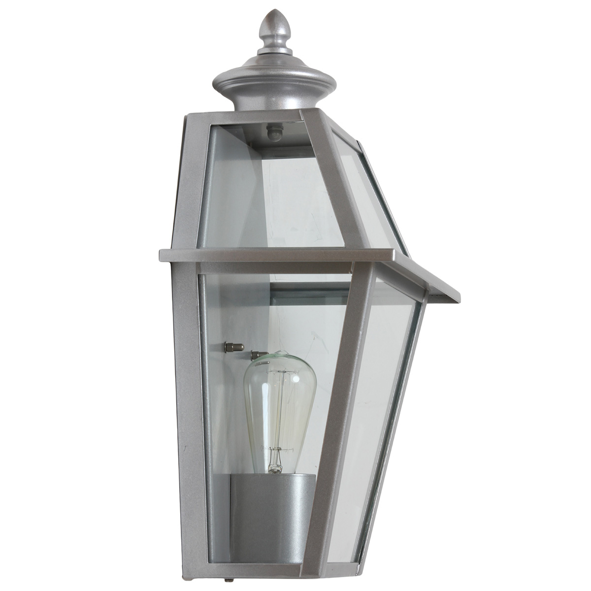 Große flache Edelstahl-Wandleuchte für außen - Terra Lumi