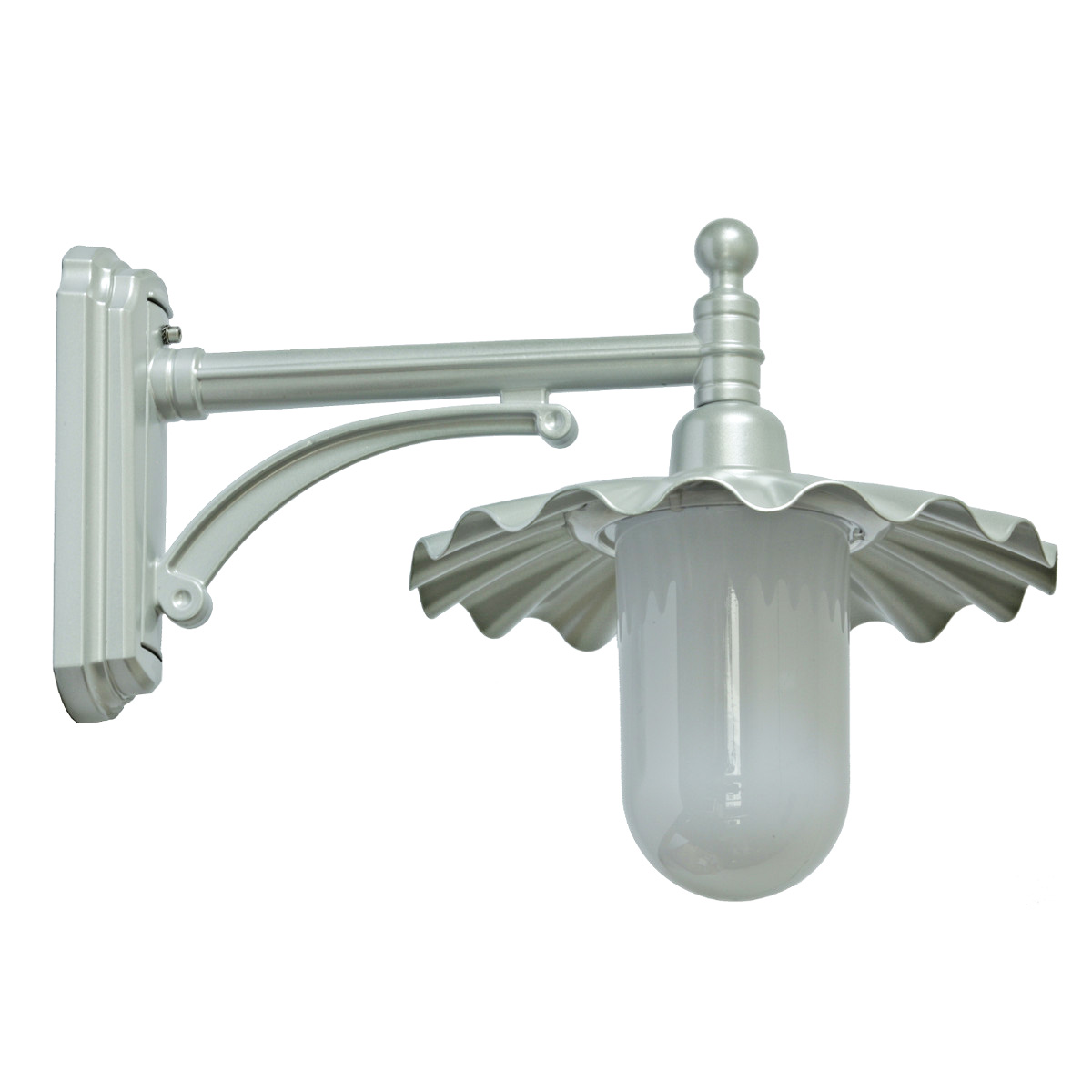 Italienische Aussen Wandlampe Mit Plissiertem Schirm Terra Lumi