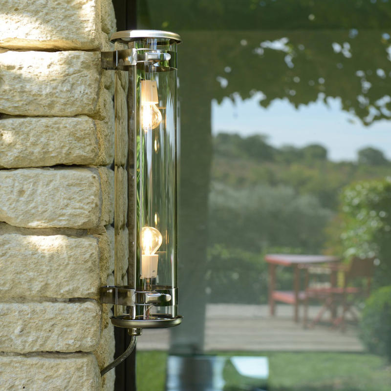 Außenleuchte Hauseingang L7 LED Fassade Glas Fassadenleuchte wasserdicht 