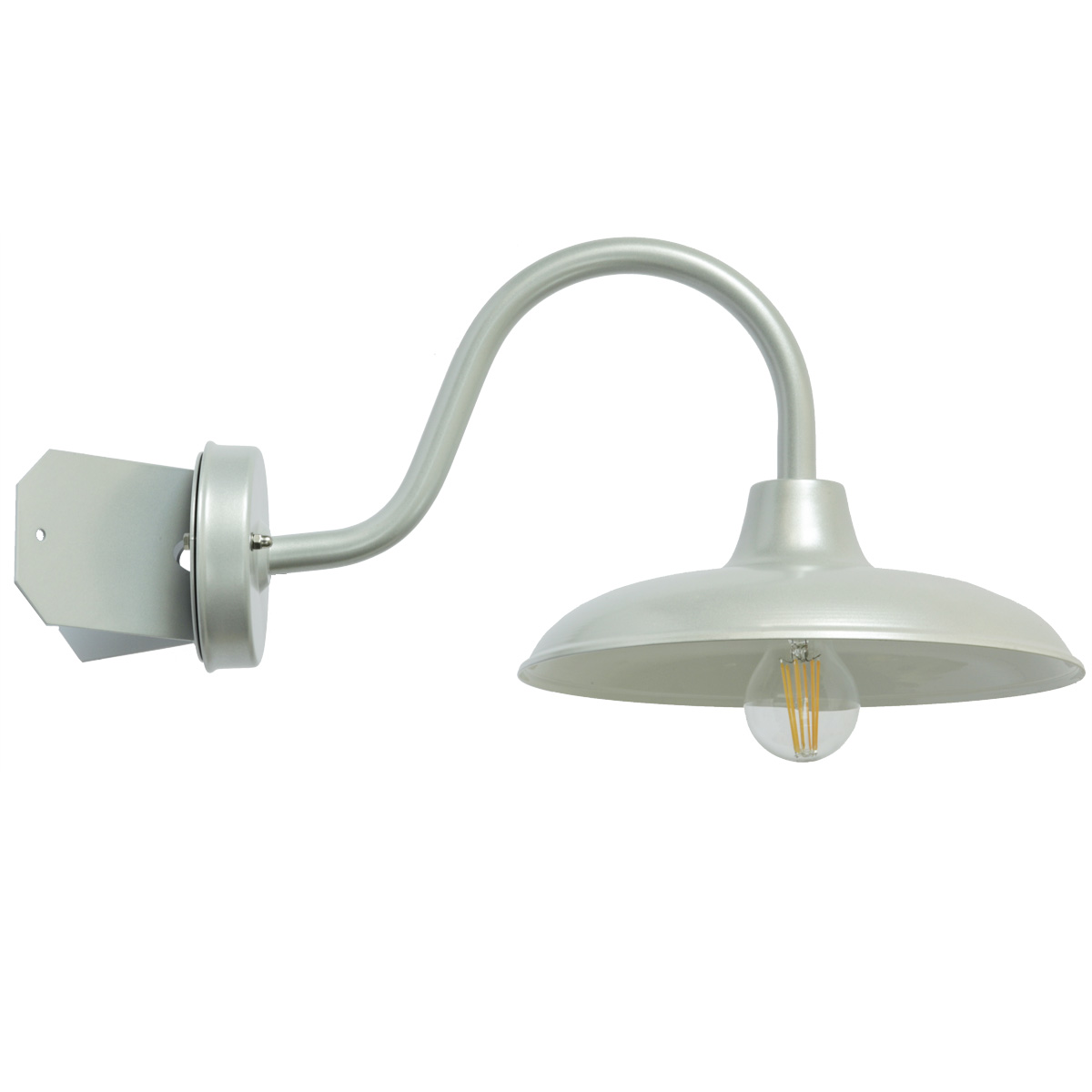 Schwanenhals-Wandlampe für außen ohne Glas - Terra Lumi