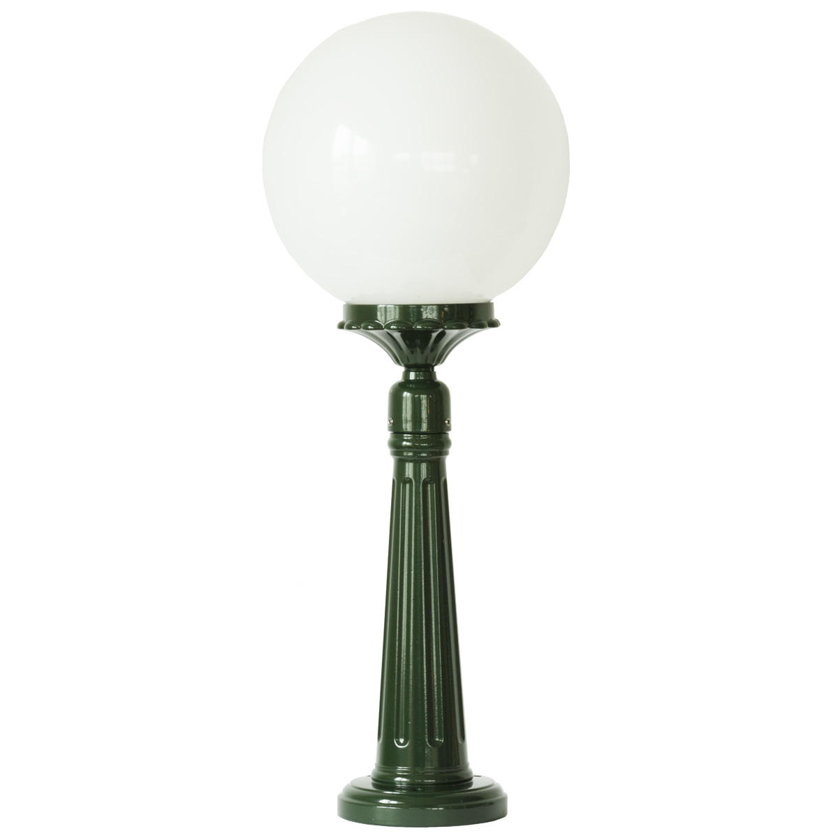 European Single Globe Lantern Patio Lamp White 