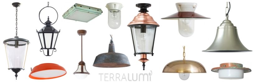 Exklusive Außenbeleuchtung für die Decke