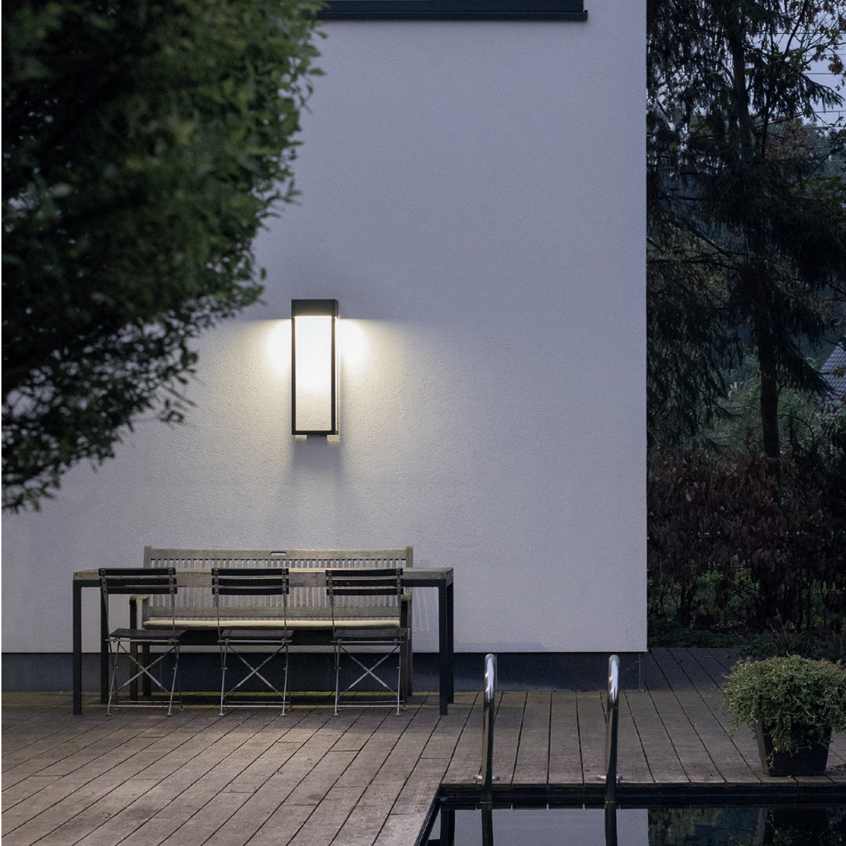 LED Design Up Down Edelstahl Aussen Wand Leuchten Veranda Terrasse Garten Lampen