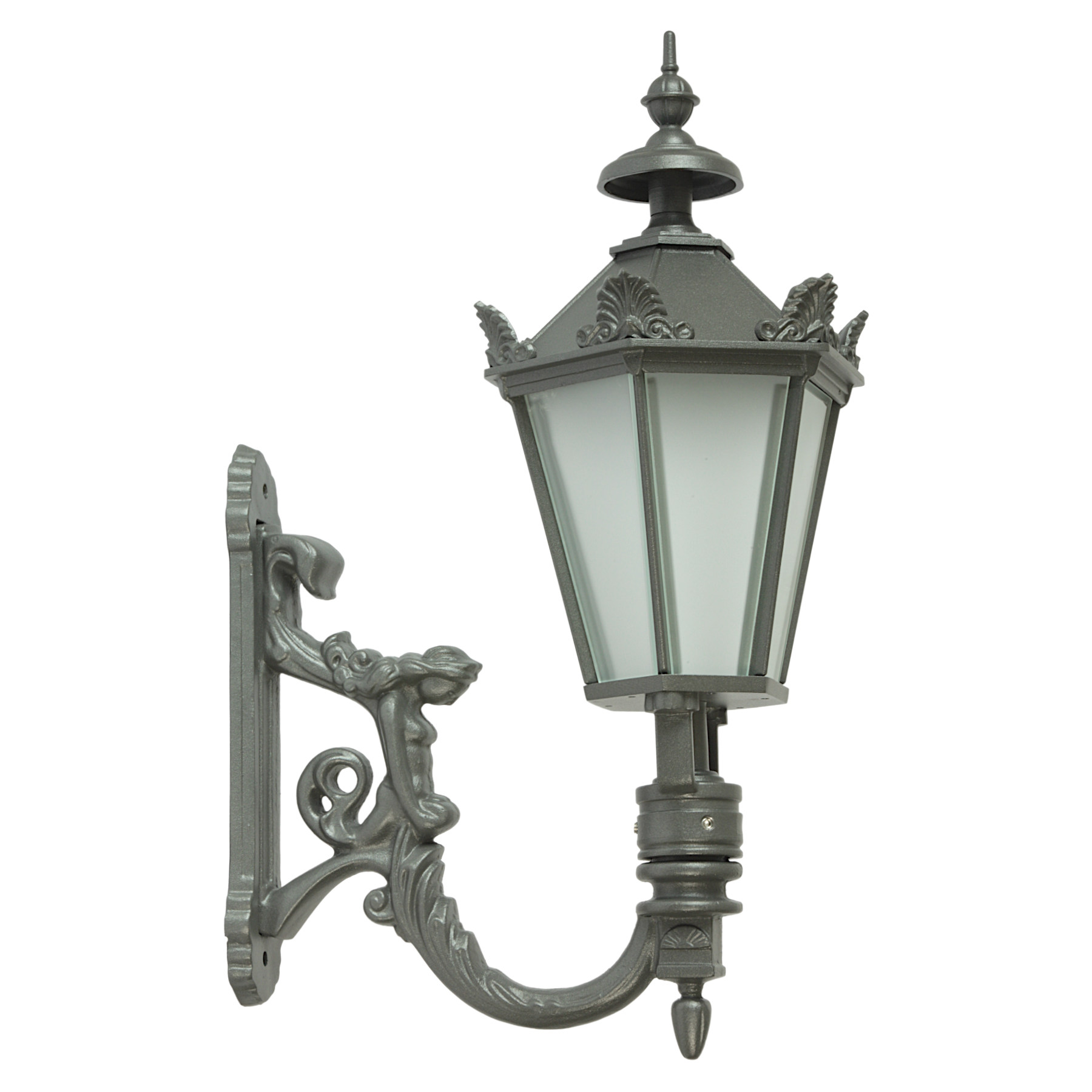 Nostalgic Wall Light with Art Nouveau Bracket Prague M-M 70, Handcrafted from Aluminium