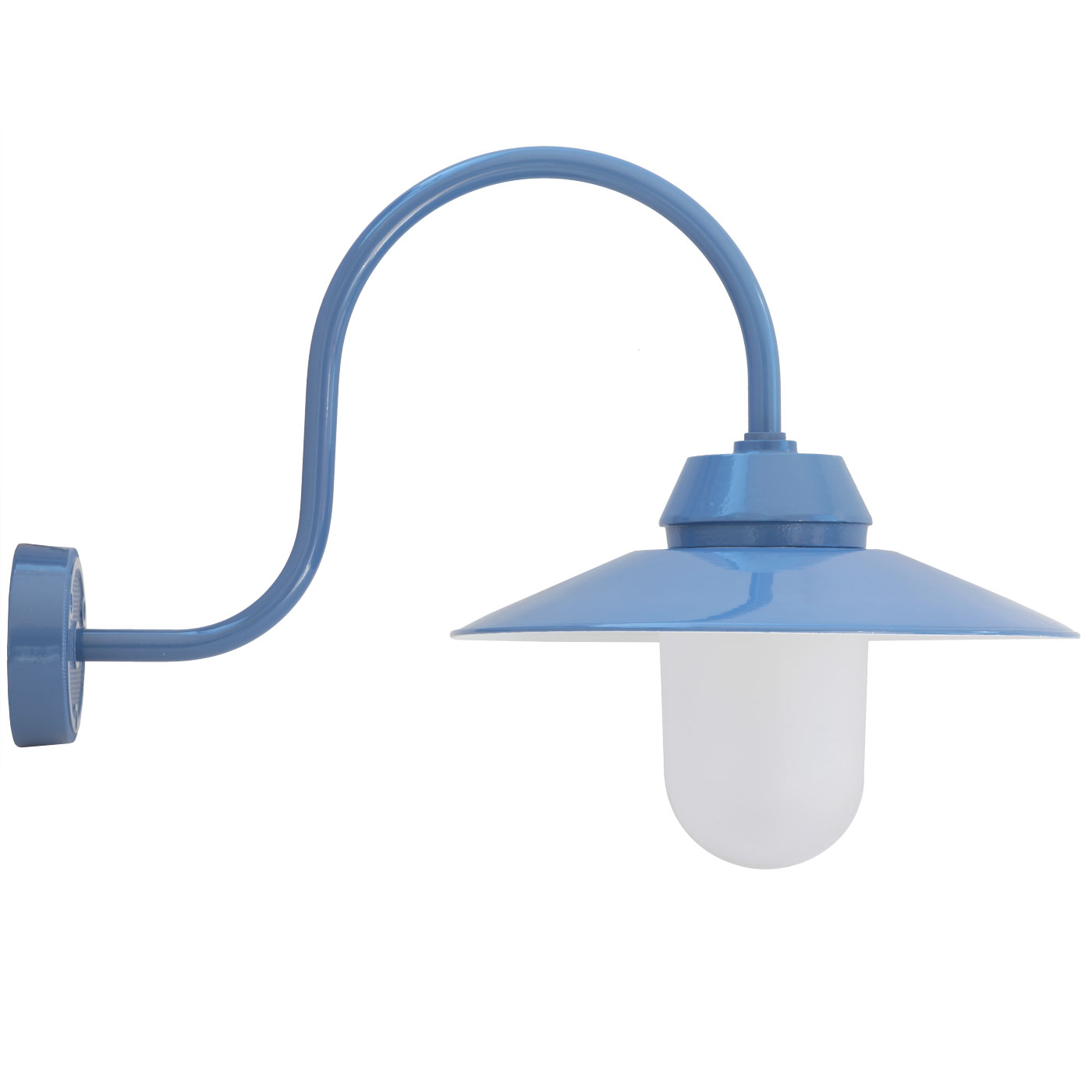 Robust German Outdoor Sconce Bremen with Curved Bracket
