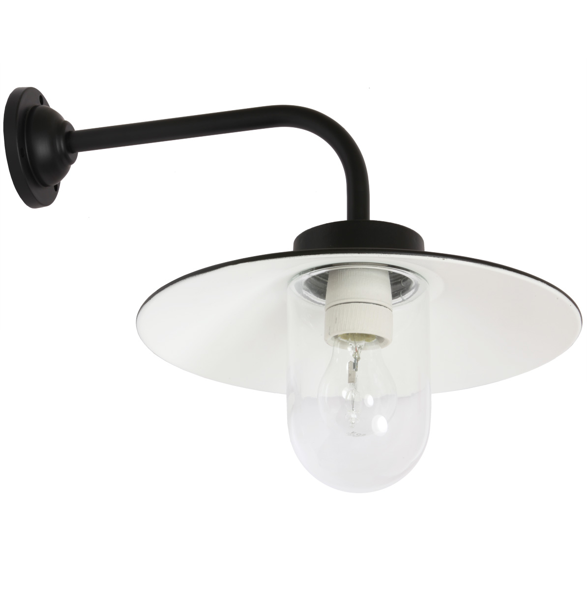 Bild 3: Klassische Hofleuchte: Außenlampe aus Aluminium und klarem Zylinderglas Klassische Außenleuchte aus Aluminium 38-90: Klassische Hofleuchte: Außenlampe aus Aluminium und klarem Zylinderglas
