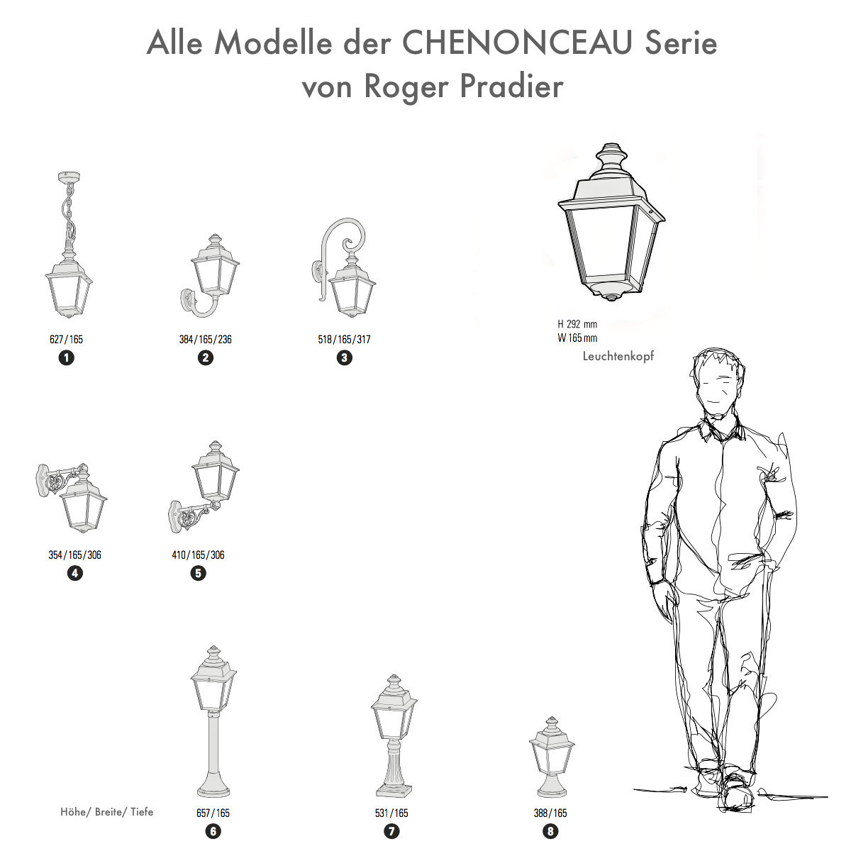 Kleine Außen-Wandleuchte Chenonceau mit nostalgischem Wandarm, Bild 13 Kleine Außen-Wandleuchte Chenonceau mit nostalgischem Wandarm, Bild 13