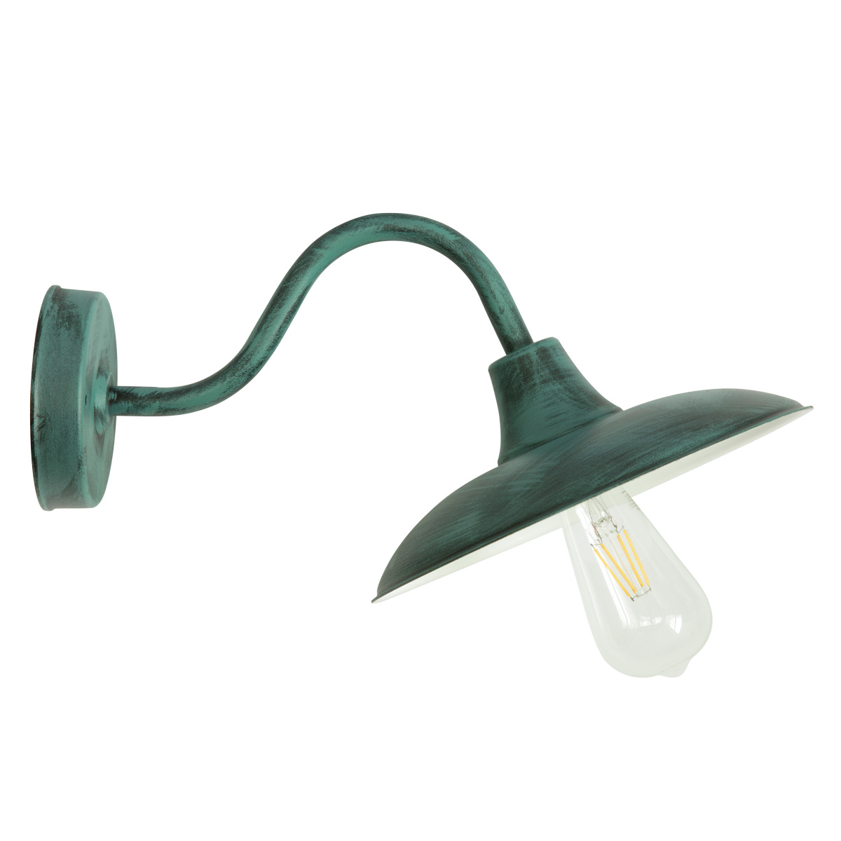 Landhaus-Wandlampe für Außen mit Schwanenhals Landhaus-Wandlampe für Außen mit Schwanenhals