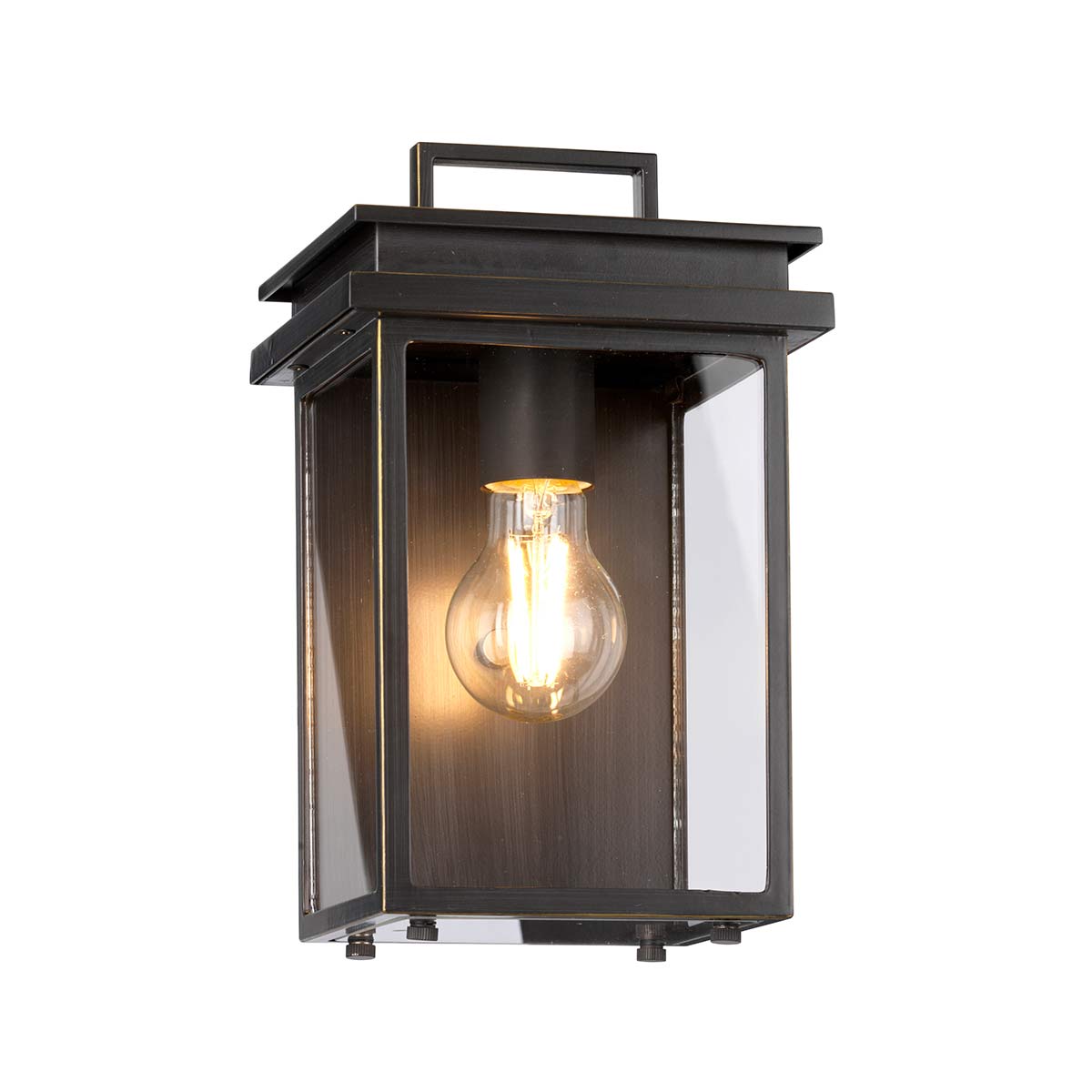 Small Prairie-Style Wall Light in Antique Bronze, 26 cm