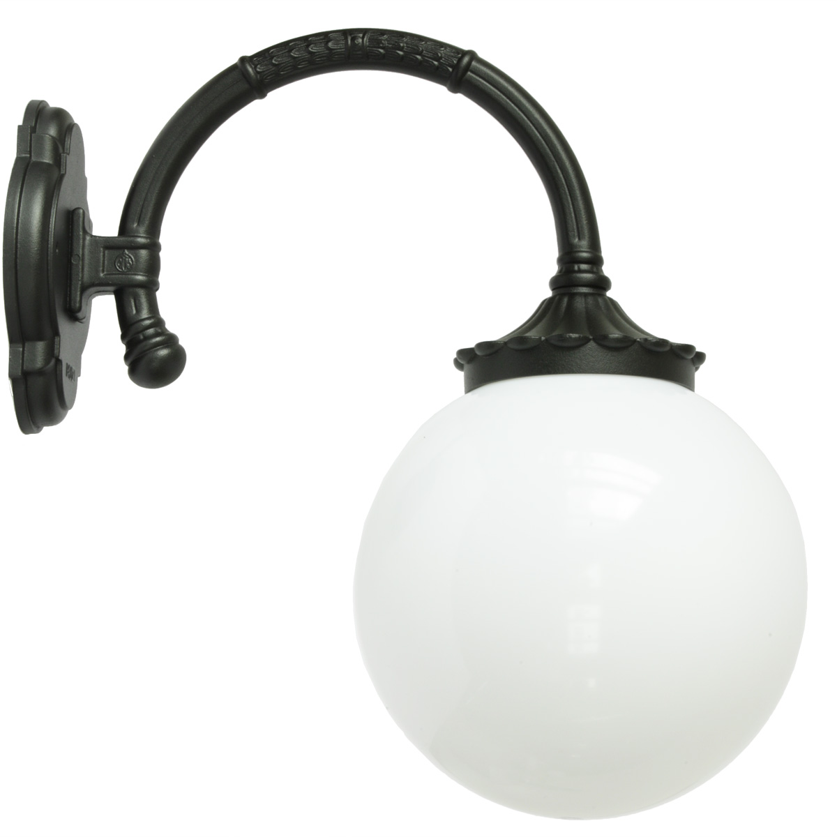 Globe Wall Light on Bow Arm