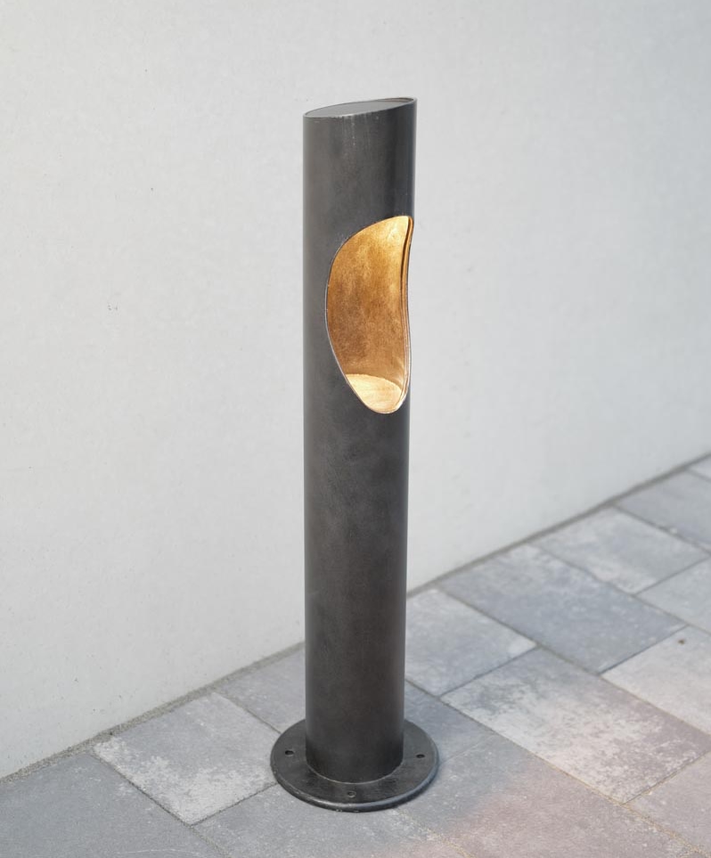 Wrought Iron Bollard Light with Indirect Lighting AL 6978