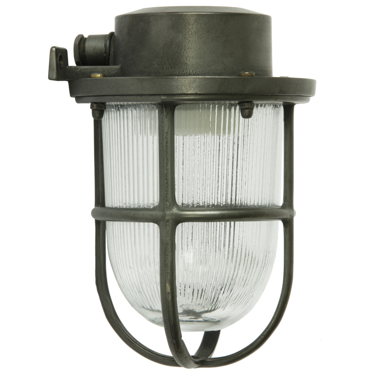 Grilled outdoor wall light N° 15N made of brass Grilled outdoor wall light N° 15N made of brass