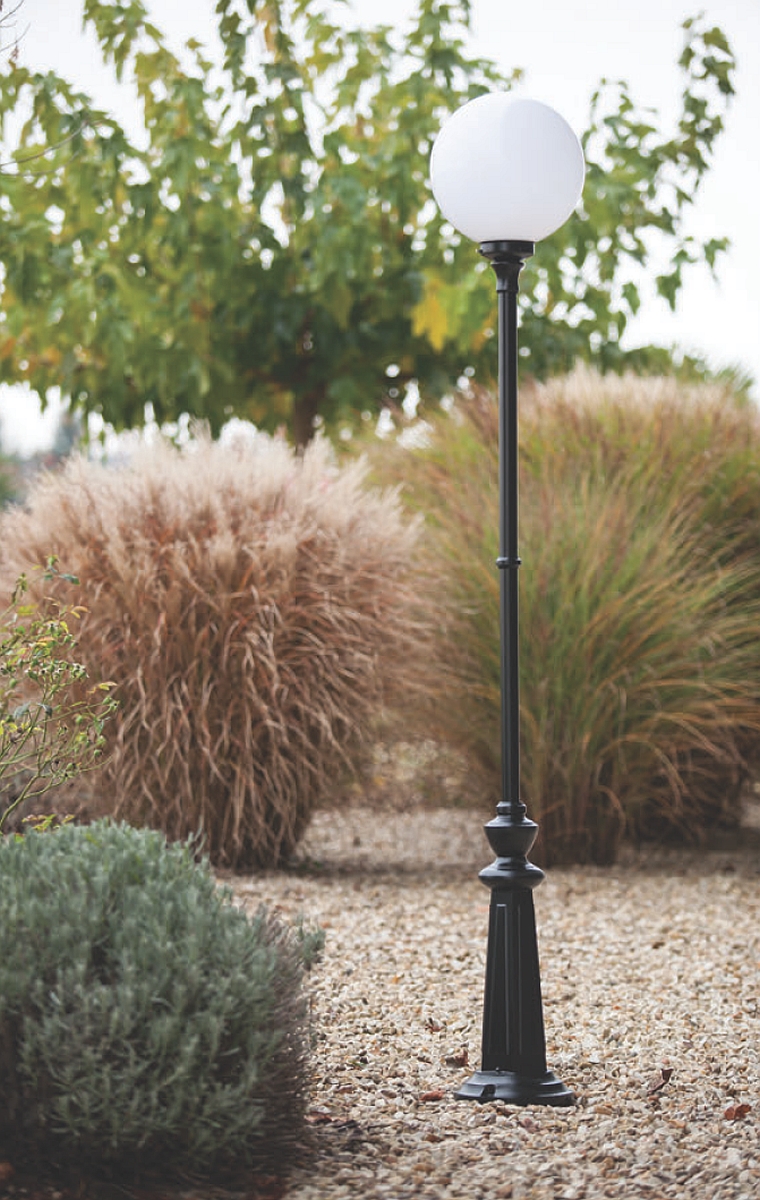 French Globe Post Light Moon French Globe Post Light Moon