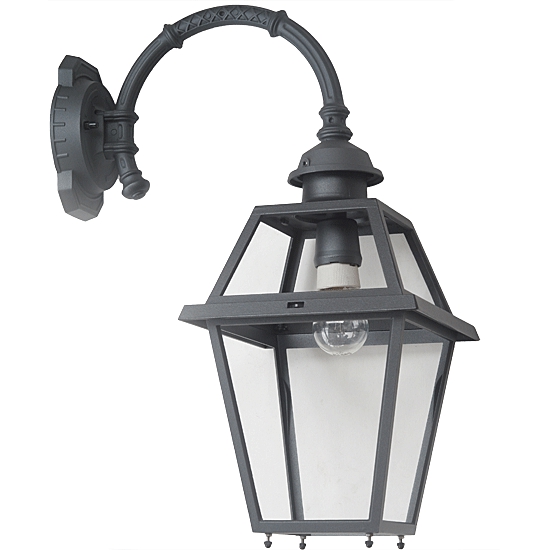 Bild 4: Klassische italienische Wandlampe, anthrazit, Klarglas Klassische italienische Wandlampe: Klassische italienische Wandlampe, anthrazit, Klarglas