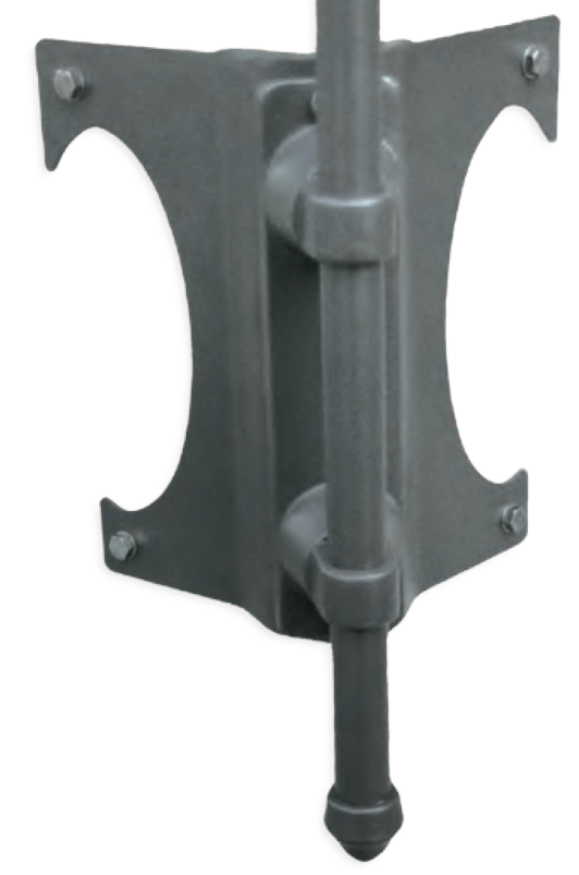 Bild 3: Eckmodul Wandlampe für außen ohne Glas mit Doppelrohrwandarm: Eckmodul