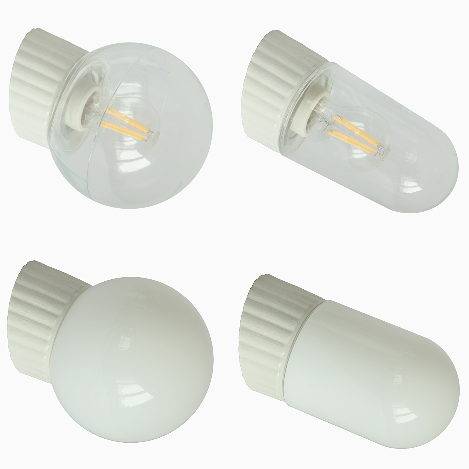 Porcelain Wall Light with Decorative Base Porcelain Wall Light with Decorative Base