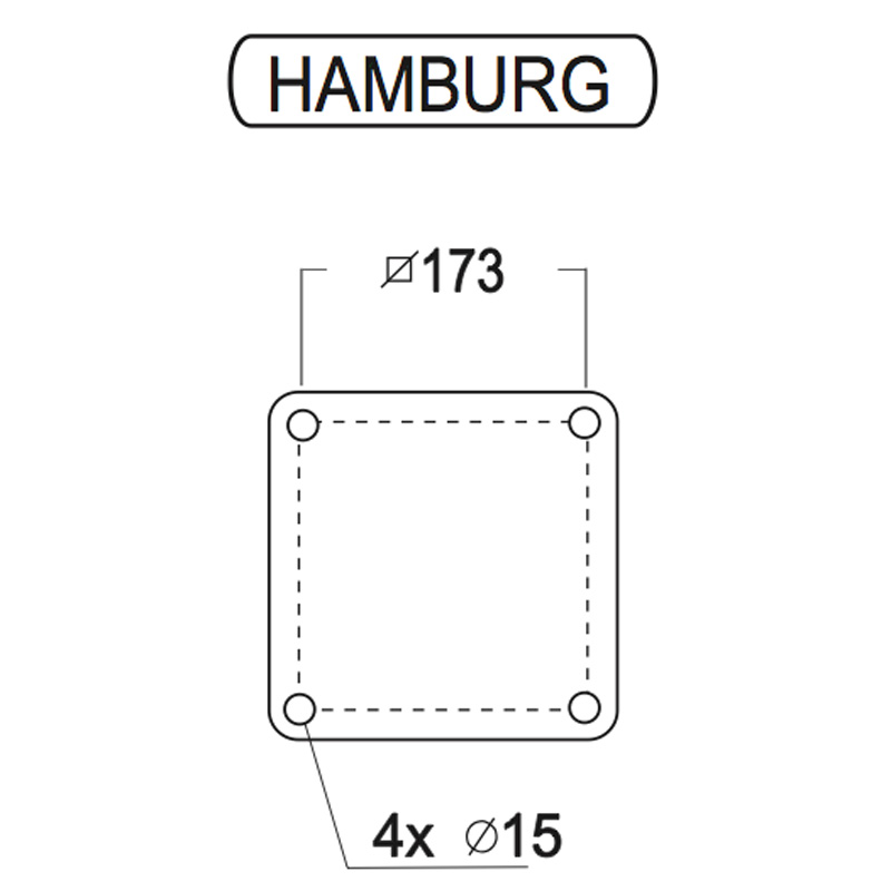 Bild 2: Befestigungspunkte am Mast Standleuchte mit Leitereisen und Laterne Hamburg.31: Befestigungspunkte am Mast