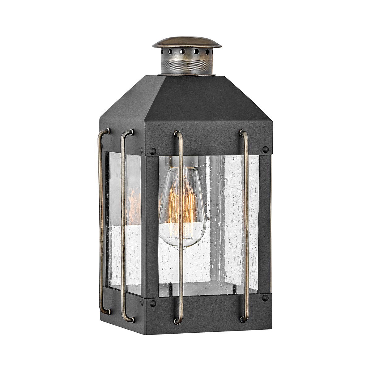 Small Black Outdoor Light With Struts