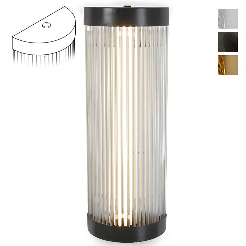 Large glass rod Pillar LED wall light 40/60 cm