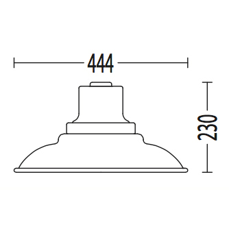 Fabrik-Deckenlampe für außen mit gestuftem Schirm, Bild 2 Fabrik-Deckenlampe für außen mit gestuftem Schirm, Bild 2