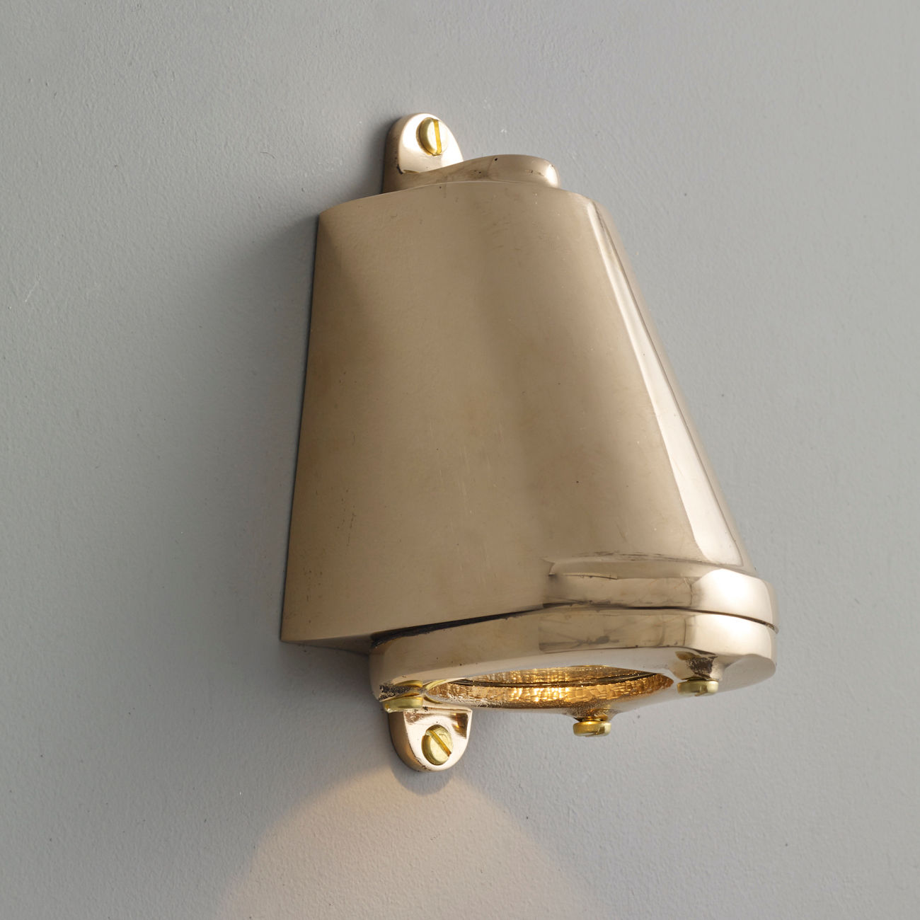 Small English Low Voltage Spotlight - Mast Light 0751: Niedervolt-Wandstrahler Mast Light 0751, Bronze poliert.