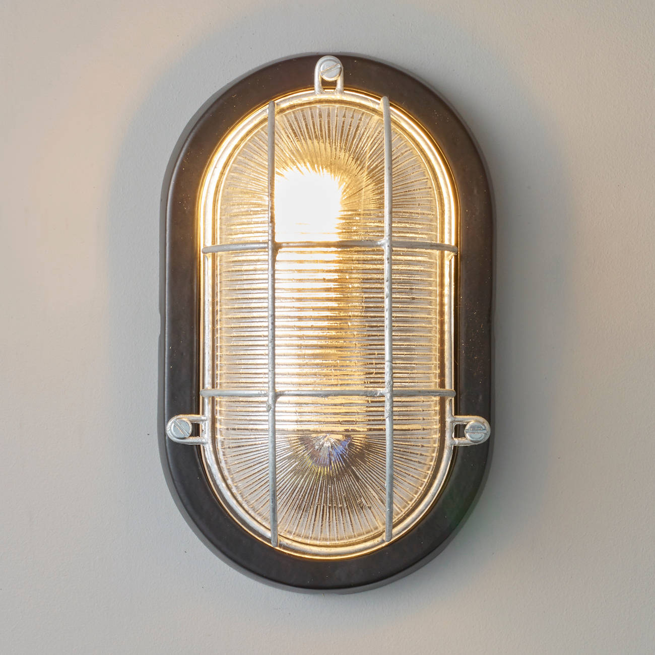 Oval Cabin Light with Guard 7003