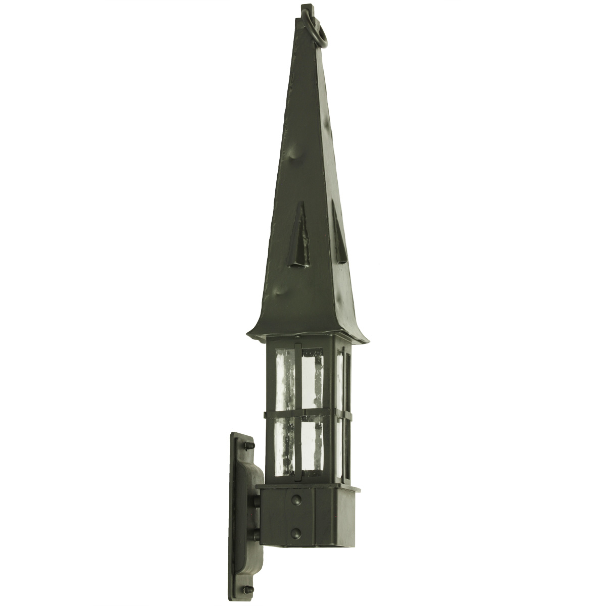 Handcrafted German Outdoor Wall Lantern with Pointed Cap 3646