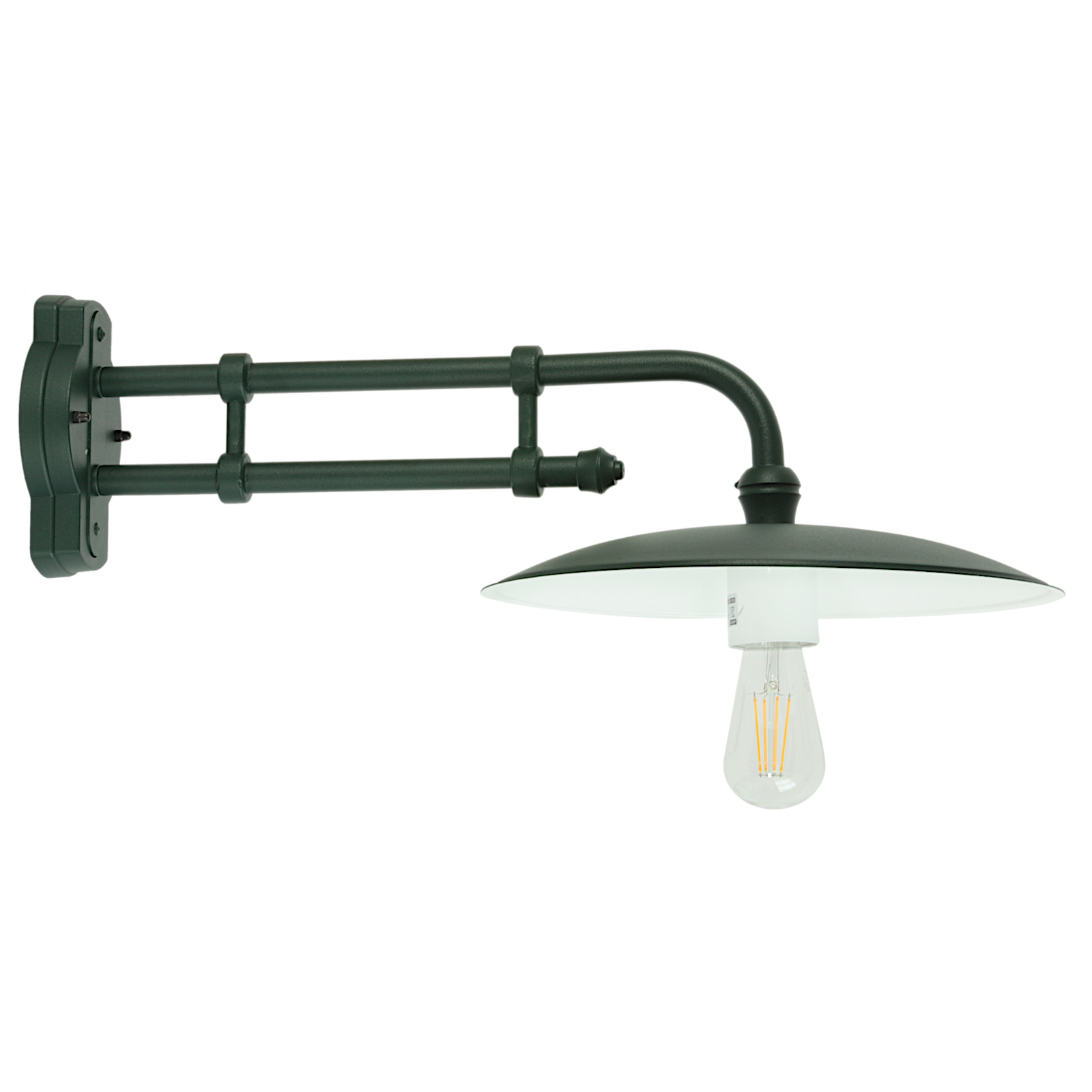 Außen-Wandlampe ohne Glas mit Doppelrohrwandarm Außen-Wandlampe ohne Glas mit Doppelrohrwandarm