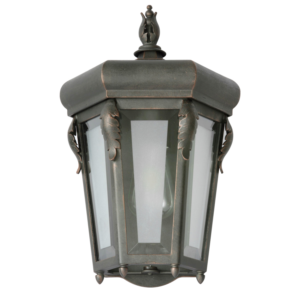 Handcrafted German Outdoor Wall Lantern with Faceted Glass 3626