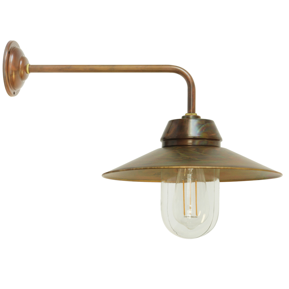 Landhaus-Wandleuchte in geflammtem Kupfer VUL 135 Landhaus-Wandleuchte in geflammtem Kupfer VUL 135