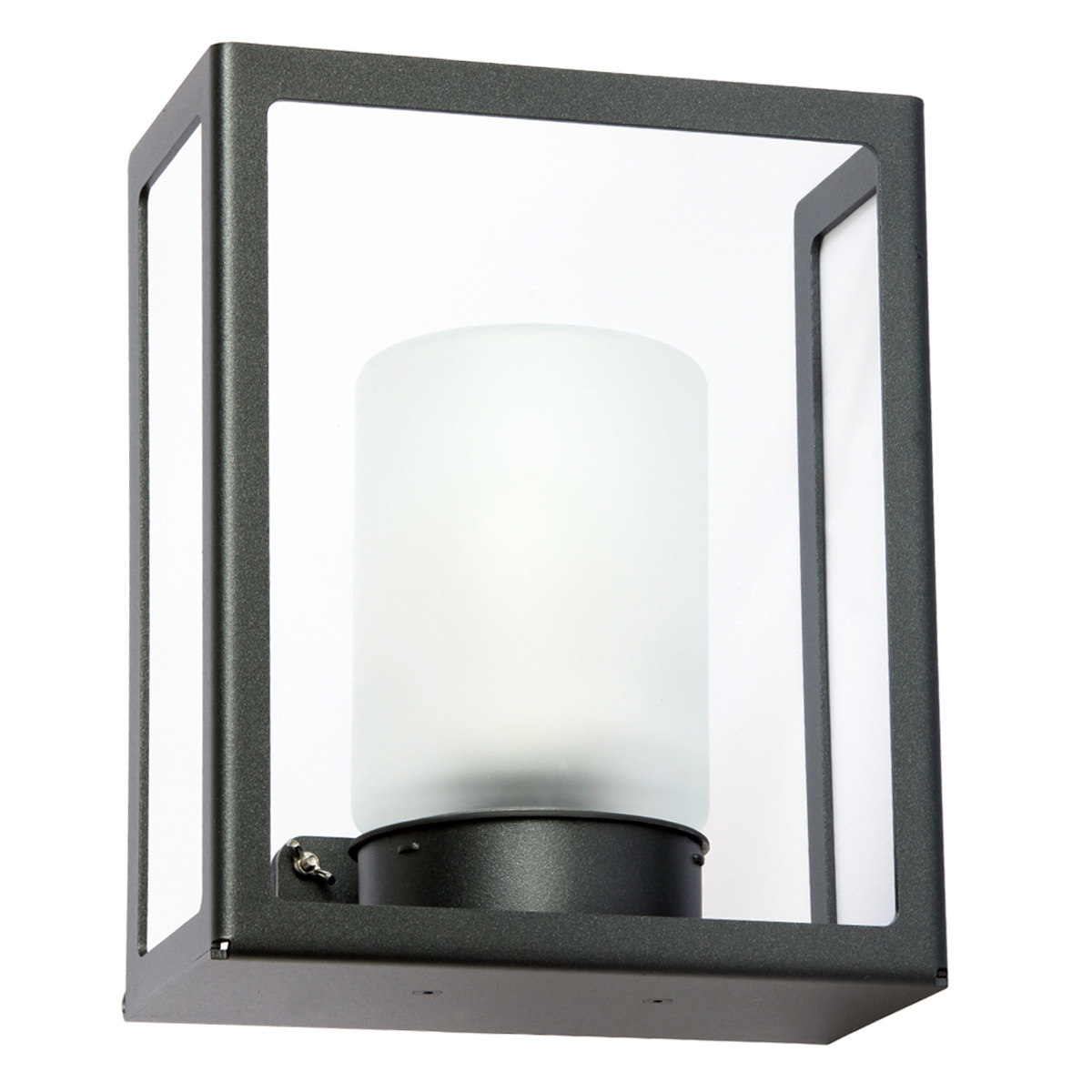 Bild 10: Dunkelgrau Flache Design-Außenlampe Hugy mit IP 65: Dunkelgrau