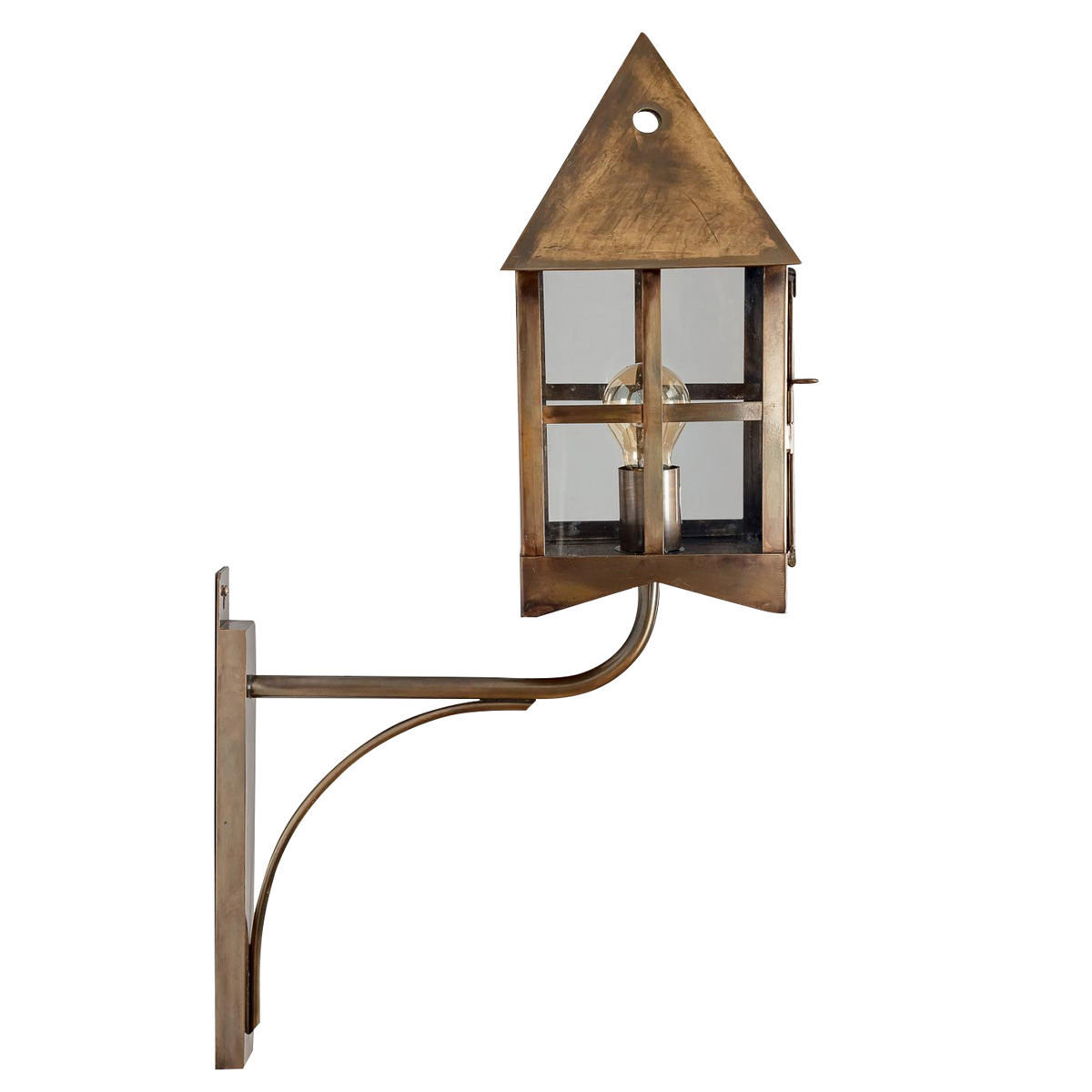 Vergitterte Wandlaterne mit Spitzdach Pyramide MM Vergitterte Wandlaterne mit Spitzdach Pyramide MM