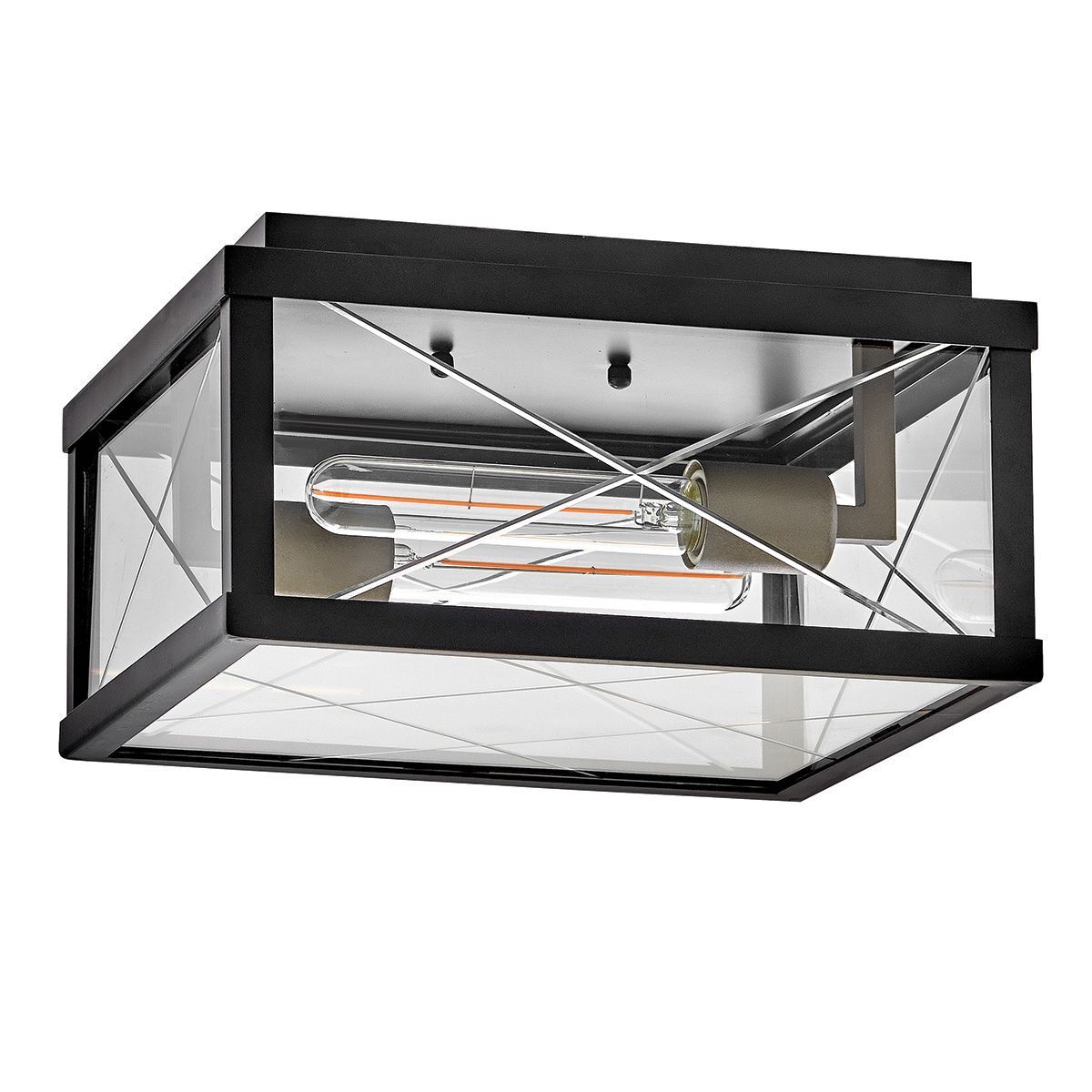 Porch Ceiling Flush Light with Decorative Cut Glass