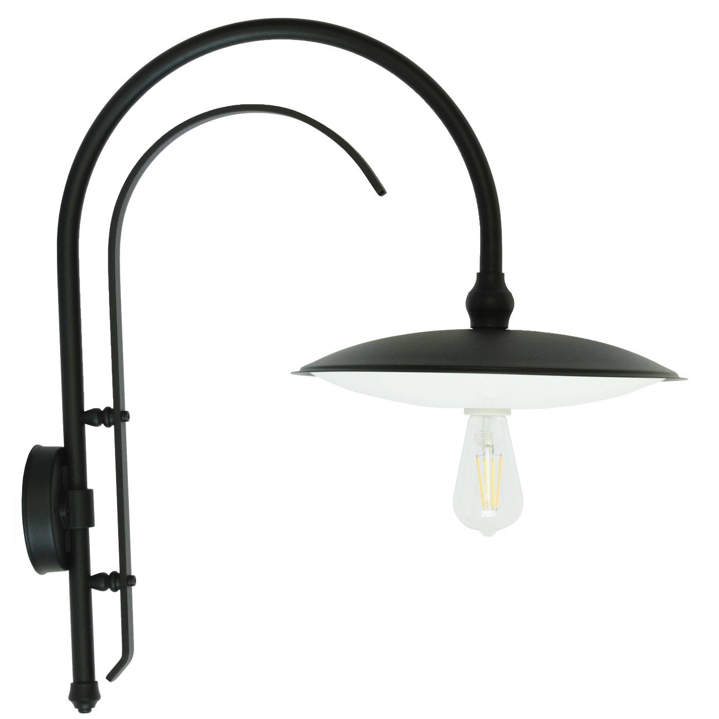 Italian Wall Light with Large Bow Arm