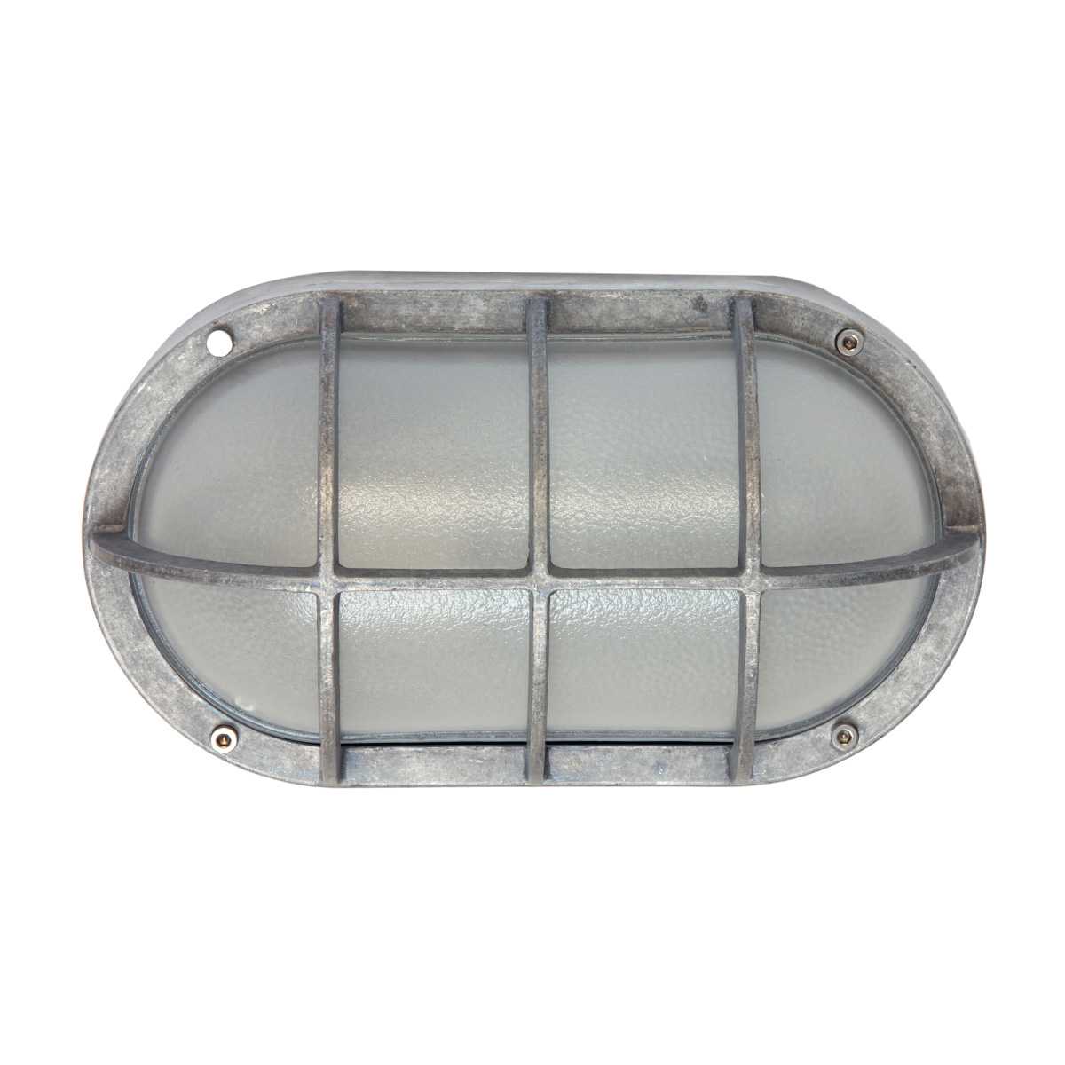 Oval Deck Light in Aluminium with Guard 8120