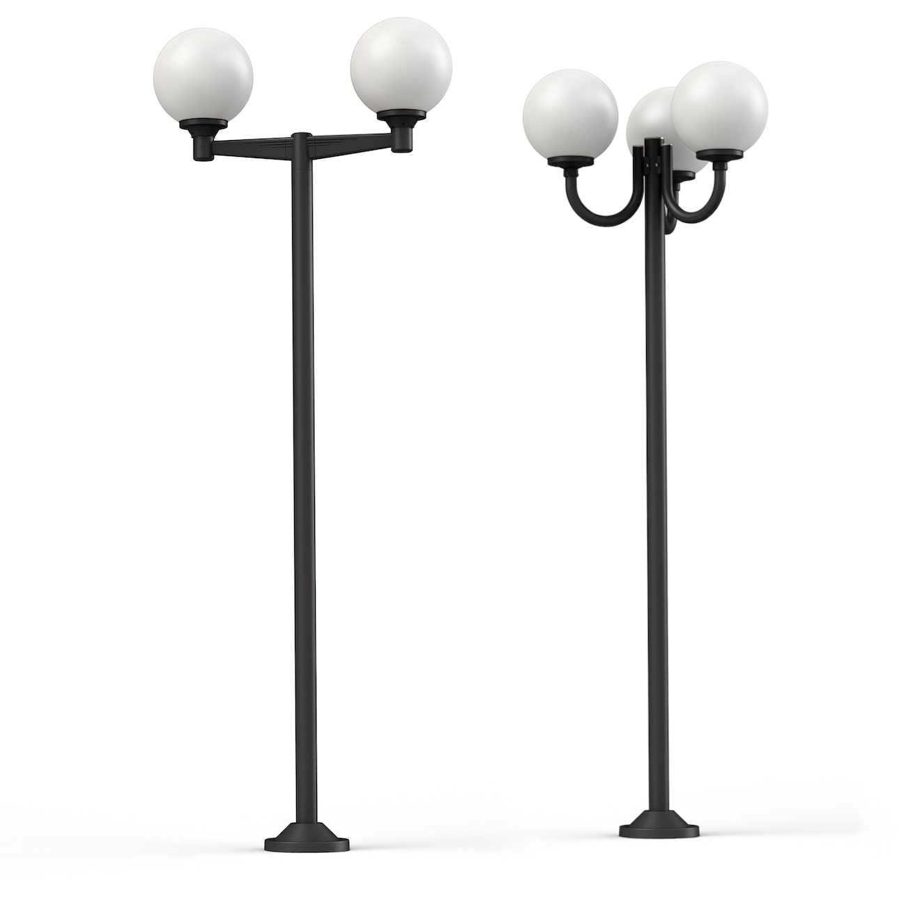 Zwei- oder Dreiflammige Kugel-Standleuchte Moon Zwei- oder Dreiflammige Kugel-Standleuchte Moon