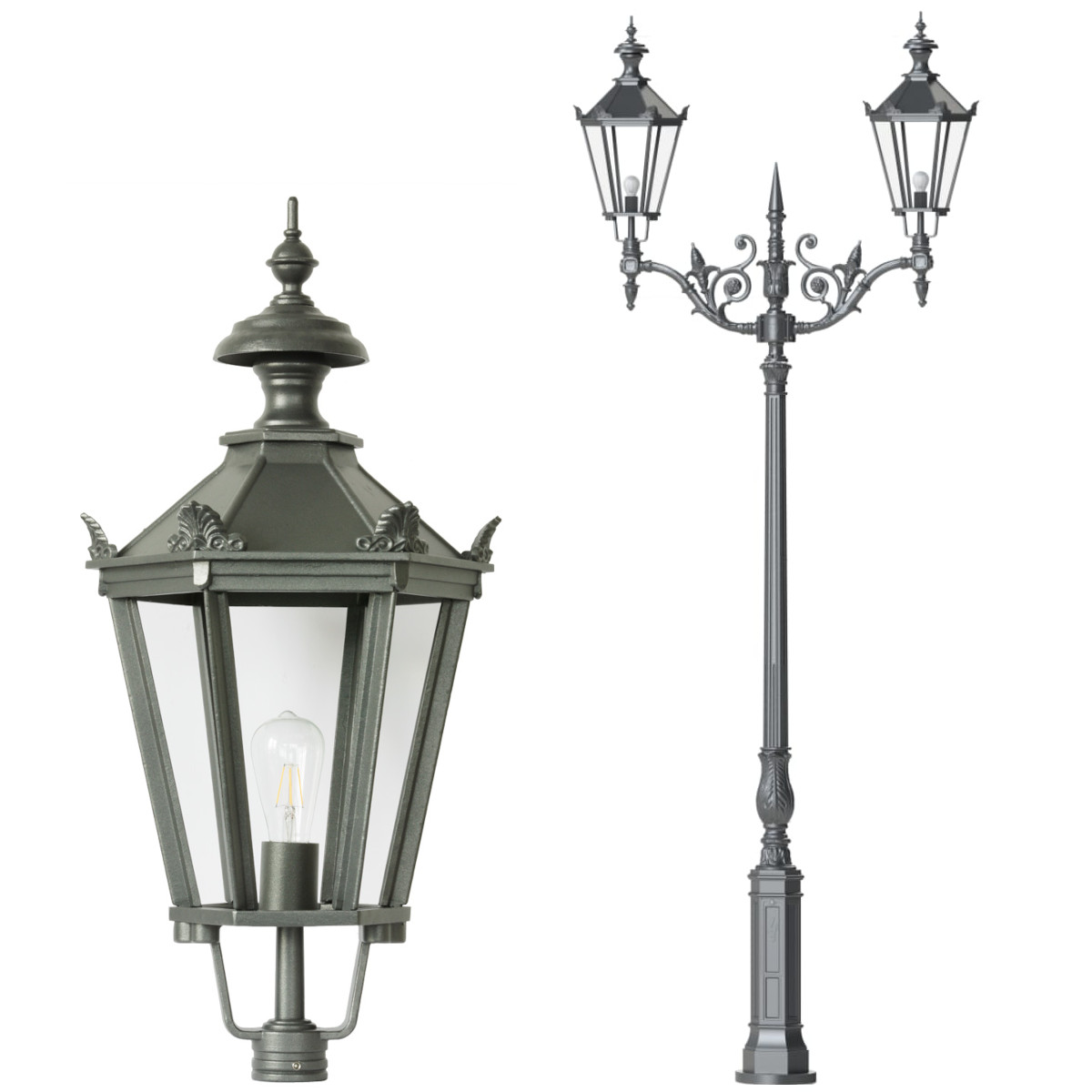 Große zweiflammige Schinkel-Mastleuchte S2 K P3K.418.73 Große zweiflammige Schinkel-Mastleuchte S2 K P3K.418.73