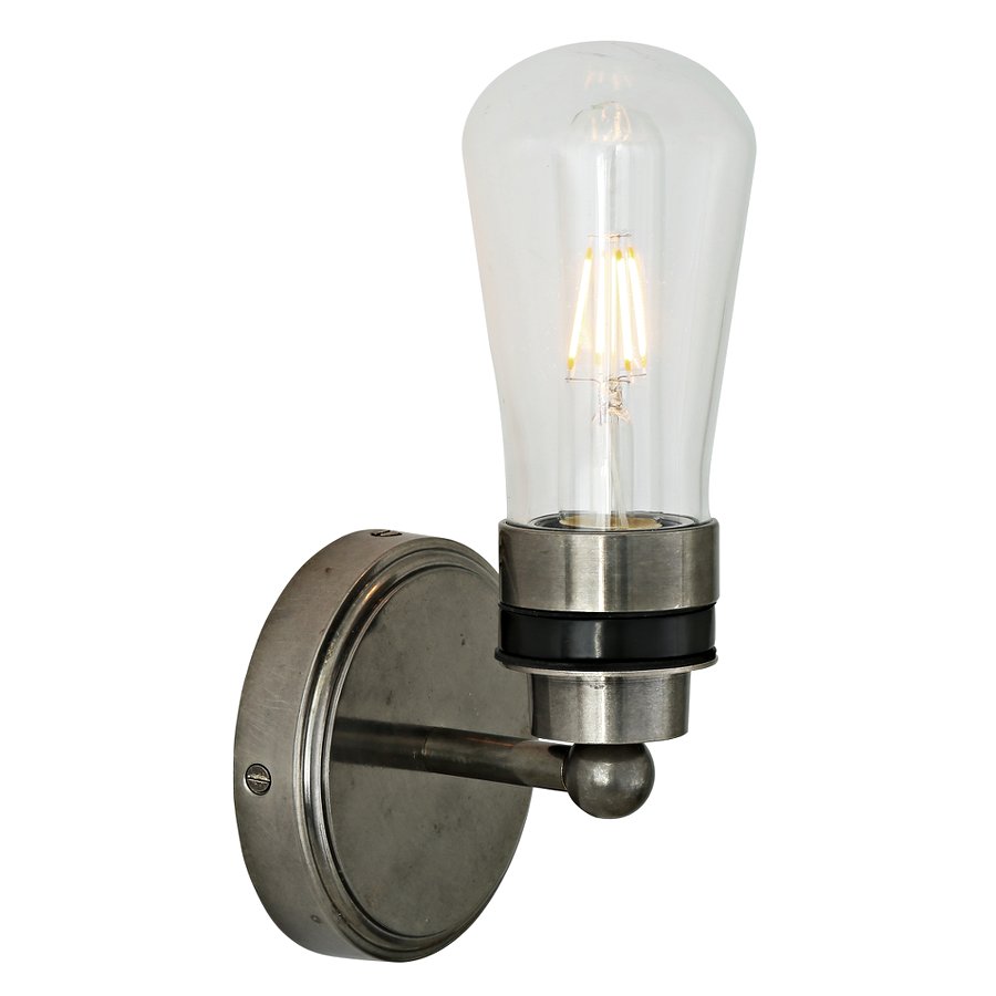 Kleine LED-Wandleuchte Corlia mit Glaskolben, IP65 Kleine LED-Wandleuchte Corlia mit Glaskolben, IP65
