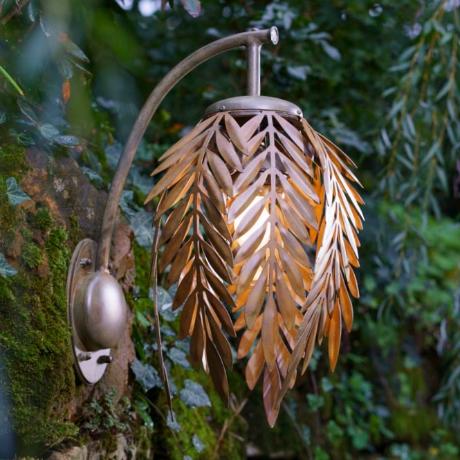 Decorative Artisan Wrought Iron Wall Light with Leaf Ornament WL 3764