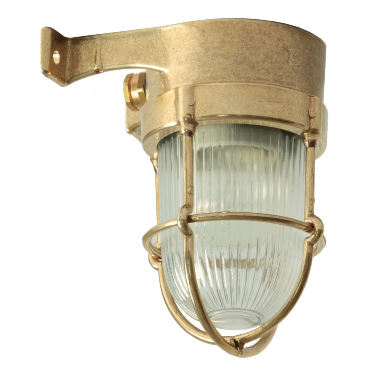 Small maritime outdoor wall light N° 43 made of brass