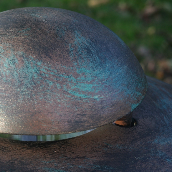 Bild 5: Pollerleuchte aus Schmiedeeisen AL 6521, Patina Handgefertigte Pollerleuchte aus Schmiedeeisen AL 6521: Pollerleuchte aus Schmiedeeisen AL 6521, Patina