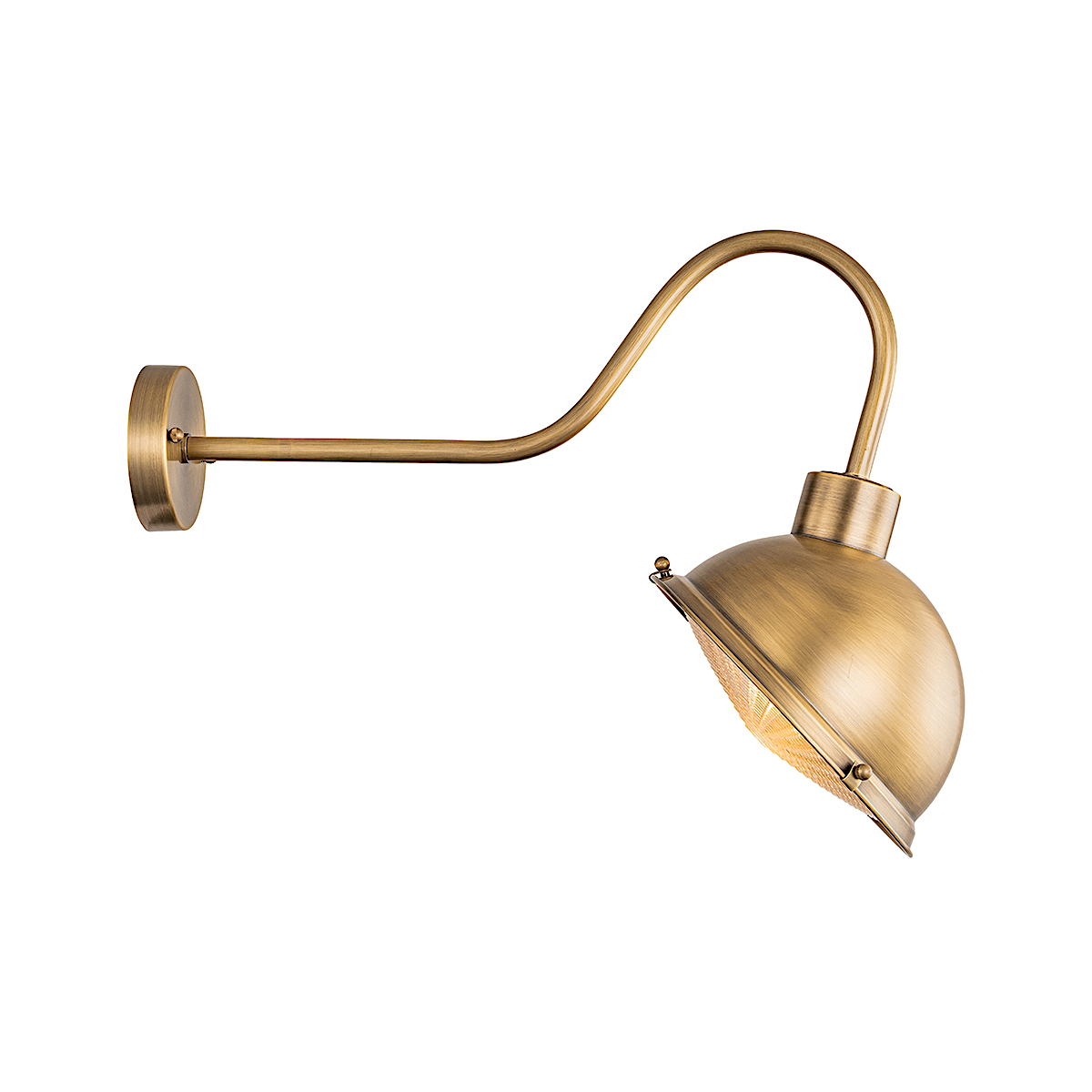 Sign Light With Hemispherical Reflector and Glass Lens