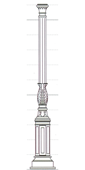 Berliner Aluminiumguss-Mast MG 220