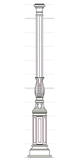 Berliner Aluminiumguss-Mast MG 220 Berliner Aluminiumguss-Mast MG 220