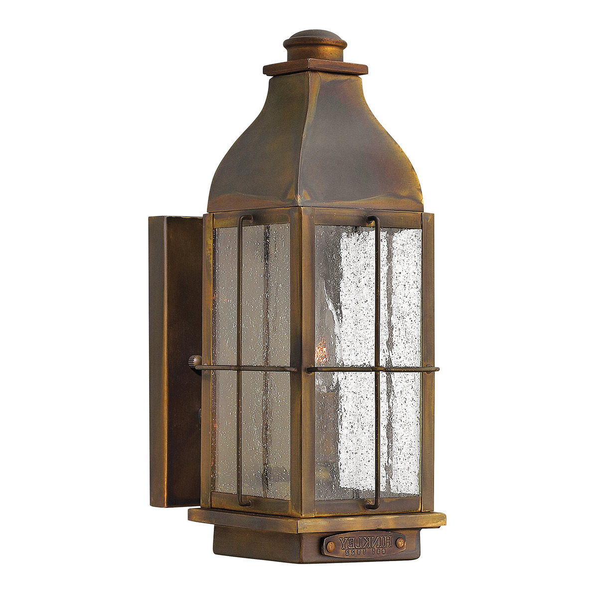Small Brass Lantern With Antique Finish, 32 cm