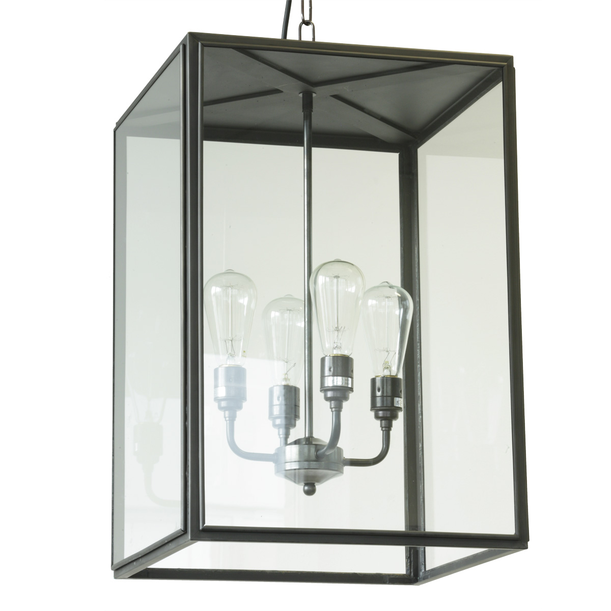 Extra Large Square Box Light in Brass 7638/4ELE Extra Large Square Box Light in Brass 7638/4ELE